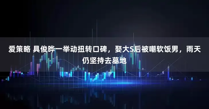 爱策略 具俊晔一举动扭转口碑，娶大S后被嘲软饭男，雨天仍坚持去墓地